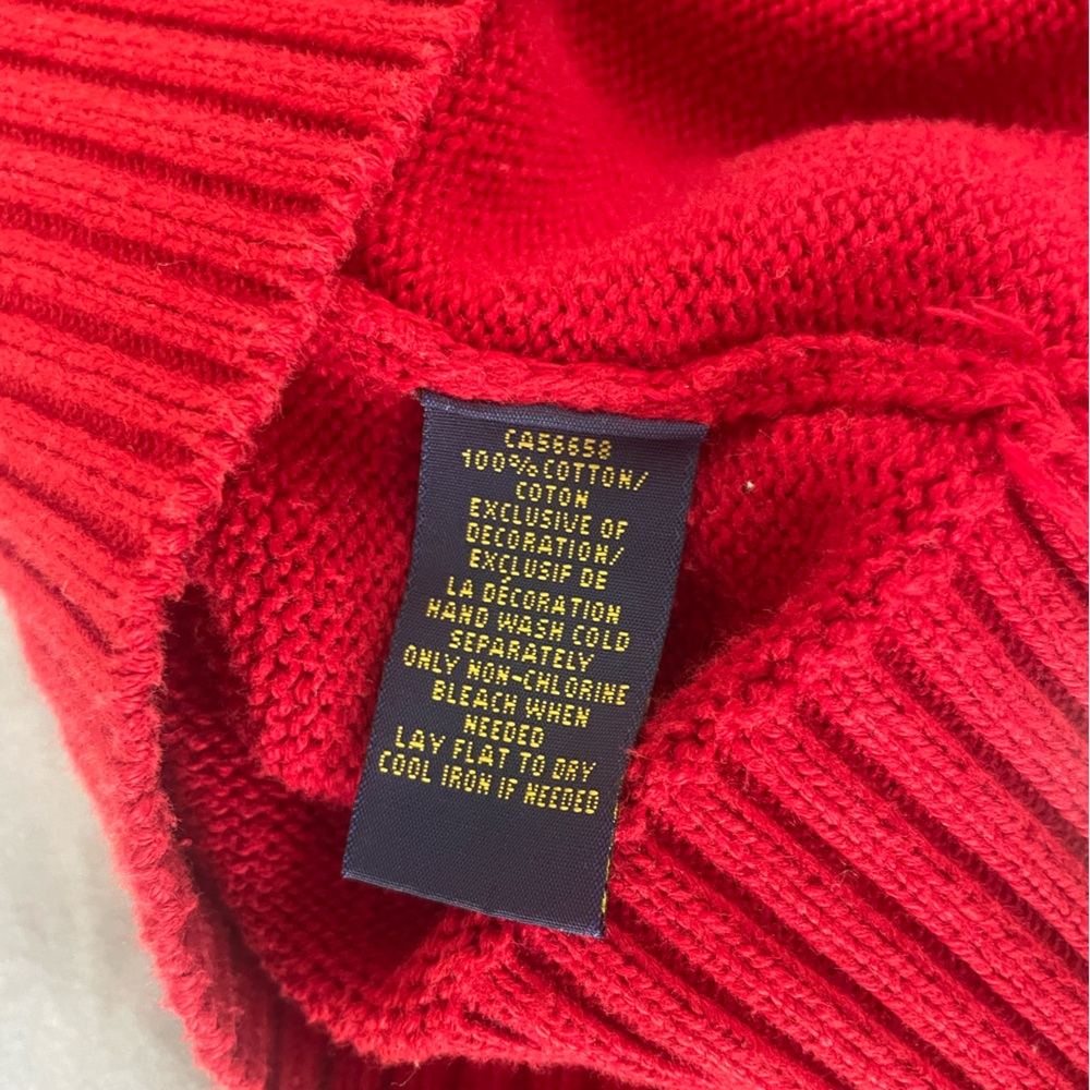 Polo Ralph Lauren Knit 1/4 Button Pullover Sweater - Picture 8 of 9